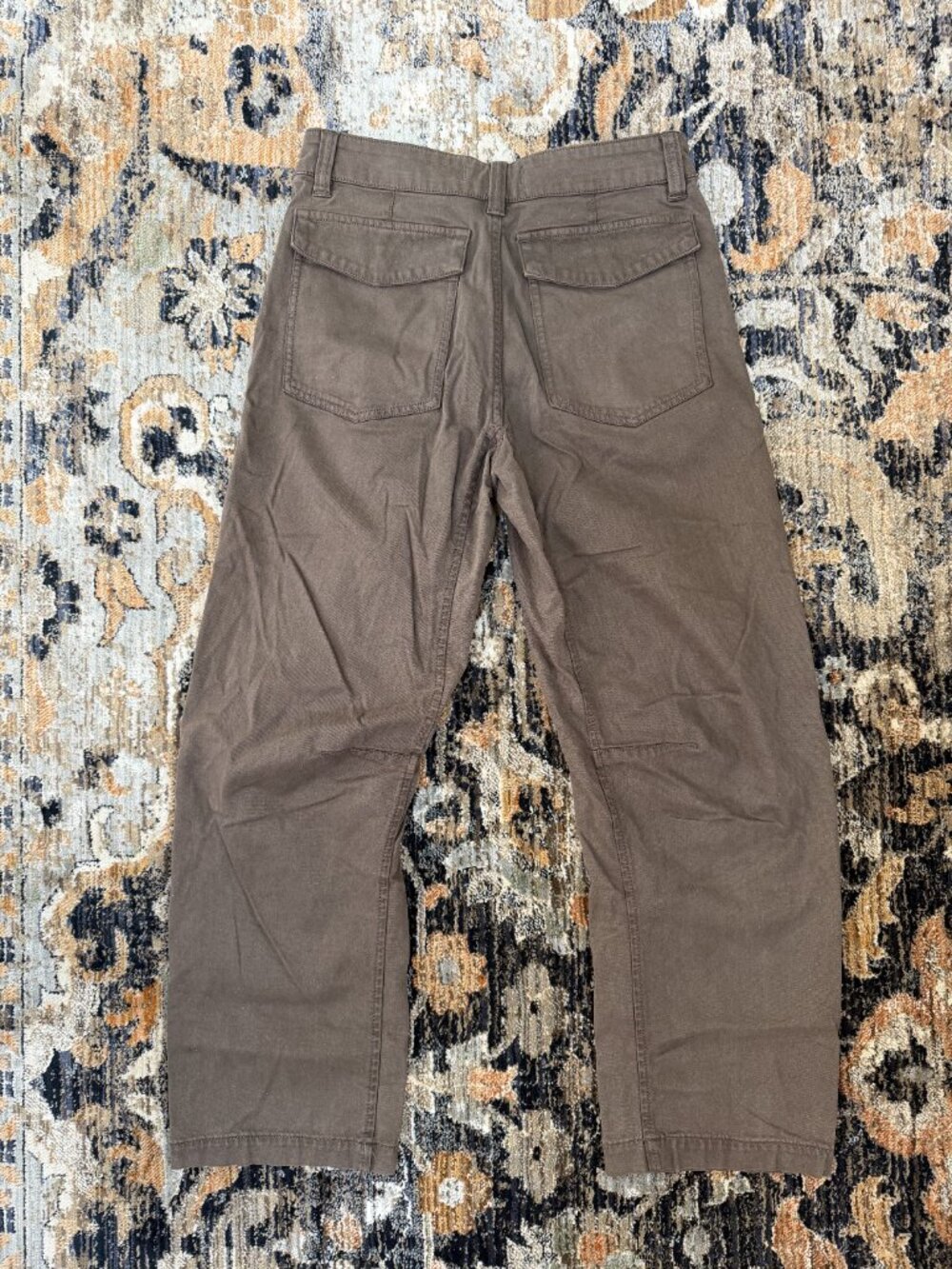 Madewell Darted Barrel-Leg Pant | Size 25 | NWT | Mocha Brown - Picture 2 of 5